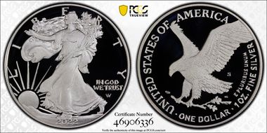 2022-S $1 Silver Eagle PR70DCAM