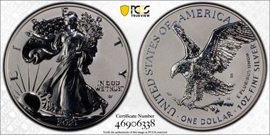 2021-S $1 Silver Eagle Rev PR - Type 2 Designer Edition PR69
