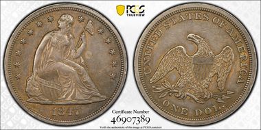 1847 $1 AU50