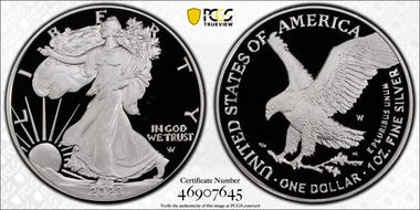2023-W  $1 Silver Eagle  Congratulations Set First Day of Issue PR70DCAM