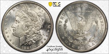 1881-S $1 MS63