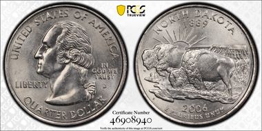 2006-D 25C North Dakota MS64