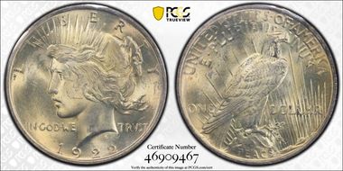 1922 $1 GSA Hoard MS63