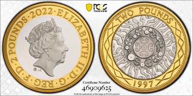 2022 £2 S-K68 25th Ann. £2 Piedfort Ag PR69DCAM