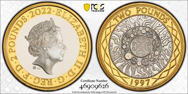 2022 £2 S-K68 25th Ann. £2 Ag PR69DCAM