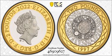 2022 £2 S-K68 25th Ann. £2 Piedfort Ag PR69DCAM