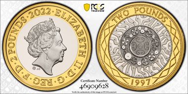 2022 £2 S-K68 25th Ann. £2 Piedfort Ag PR69DCAM