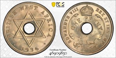 1936-H 1D Edward VIII MS66