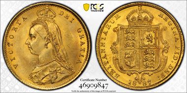 1887 1/2 Sov S-3869 Normal JEB MS66