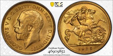 1925-SA 1/2 Sov S-4010 MS65