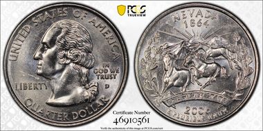 2006-D 25C Nevada AU58