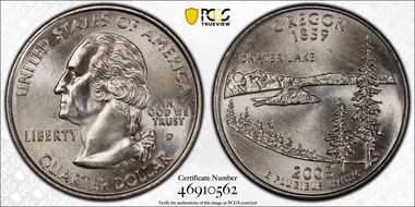 2005-D 25C Oregon MS64