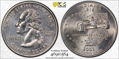 2002-D 25C Indiana MS63