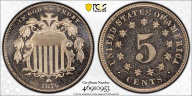1876 5C PR65CAM