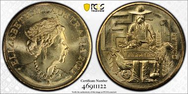 2022 $1 Great Aussie Coin Hunt - 'F' Farmers MS64