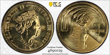 2022 $1 Great Aussie Coin Hunt - 'U' Undara Lava Tubes MS65
