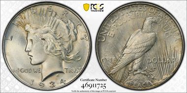 1934 $1 MS65
