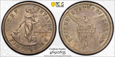 1903-S 10C AU58