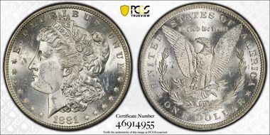 1881-S $1 MS62