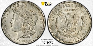 1921 $1 Morgan MS61