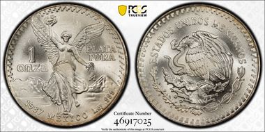 1987-Mo Onza Libertad Ag - DDO MS66