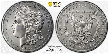 2021-O Privy $1 Morgan Dollar 100th Anniversary First Strike MS69