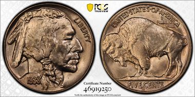 1938-D 5C Buffalo MS66