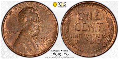 1954-D 1C MS62BN