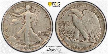 1917-D 50C Reverse VF25