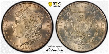 1884-S $1 MS64