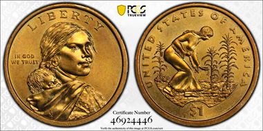 2009-P $1 Native American - Position A AU58