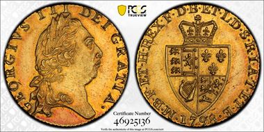1798 Guinea S-3729 MS62