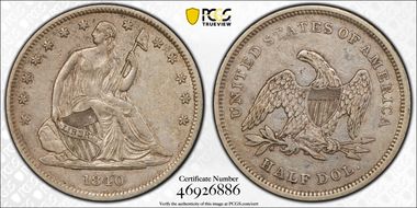 1840 50C Small Letters XF45