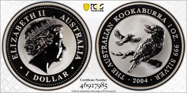 2004 $1 Kookaburra Ag MS69