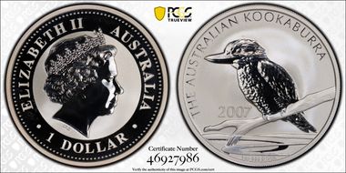 2007 $1 Kookaburra Ag MS69