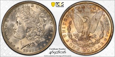 1882-O/S $1 Strong MS62