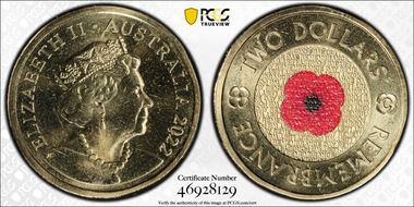 2022-C $2 Remembrance Day Colorized MS67