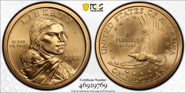 2005-P SAC$1 Satin Finish SP68