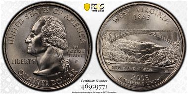 2005-P 25C West Virginia Satin Finish SP65