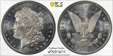 1882 $1 MS65PL