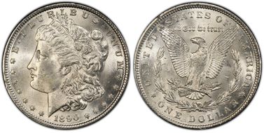 1890 $1 MS62