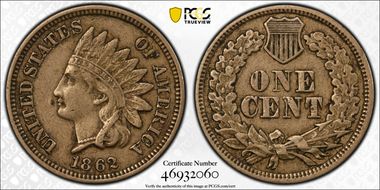 1862 1C VF35