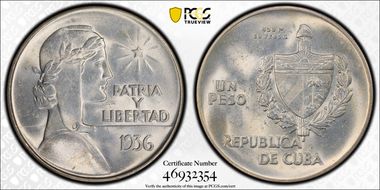 1936 Peso ABC KM-22 MS63