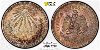 1918-M Peso KM-454 MS63