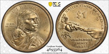 2011-P $1 Native American - Position A N1