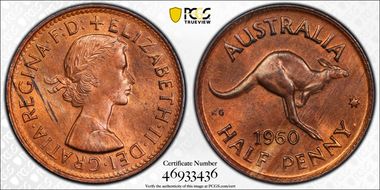 1960 Y. (p) 1/2D MS64RB