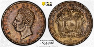 1943-Mo 5 Suc KM-79  Ag AU55