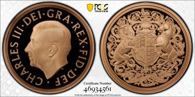 2022 Sov QE II Memorial Piedfort Au PR70DCAM