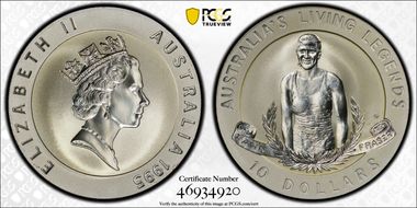 1995 $10 Fraser Matte PR69