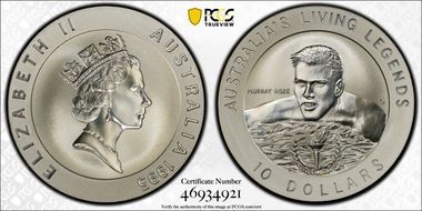 1995 $10 Rose Matte PR70